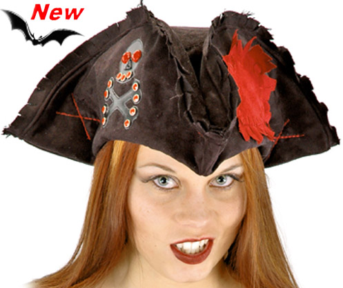 Tattered Black Pirate Hat